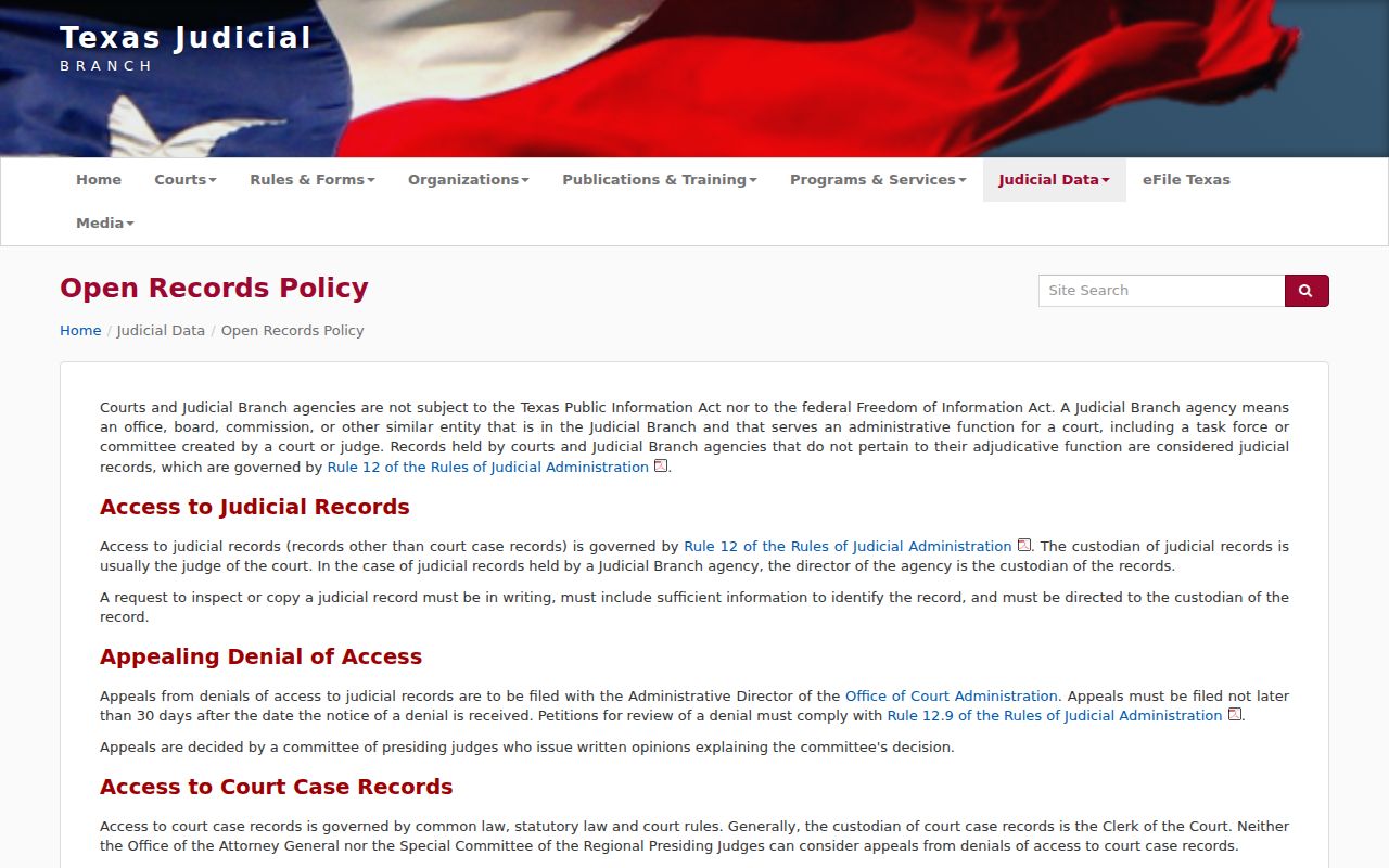 Fayette County court record access under OCA policy